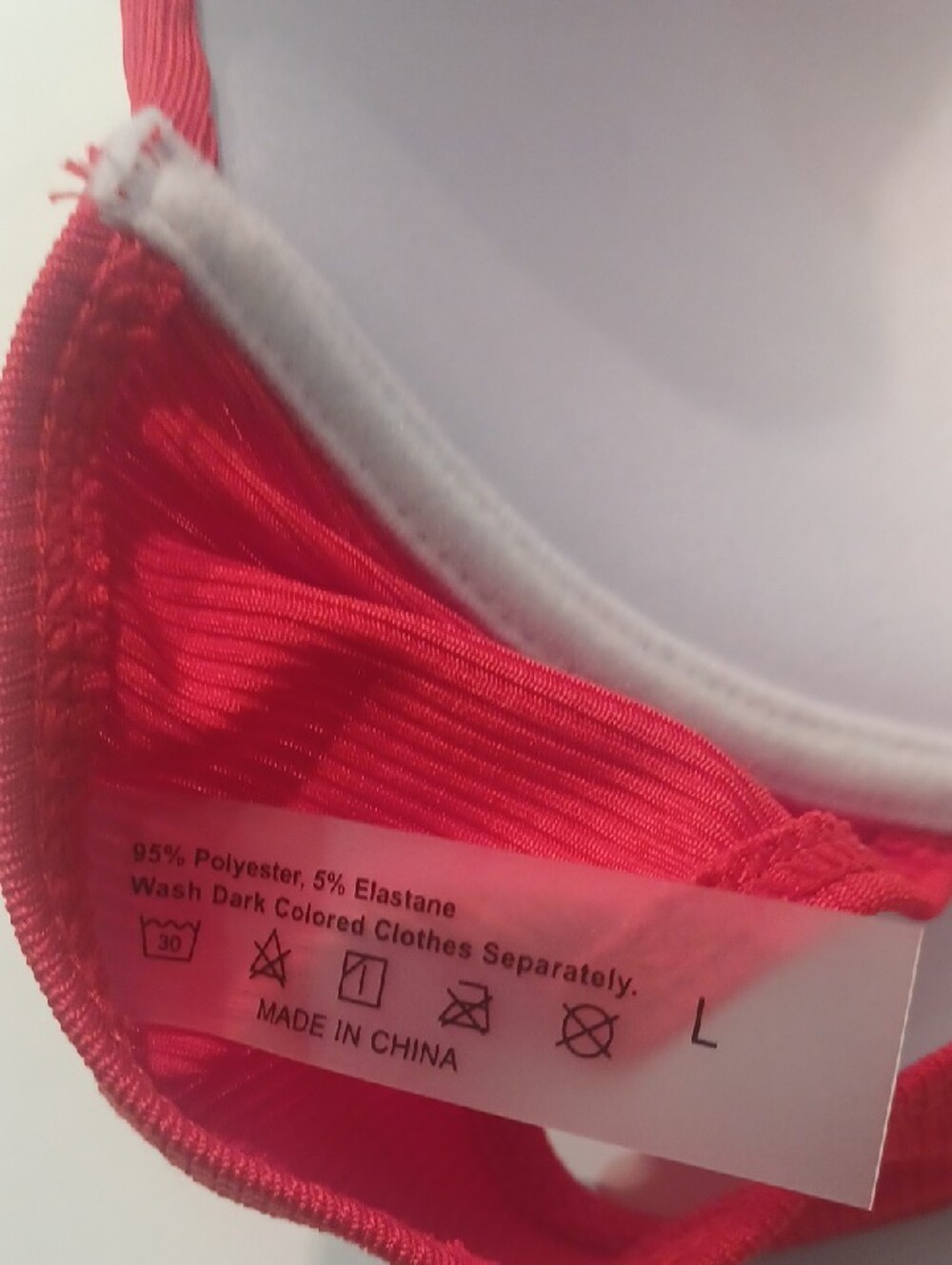 Women’s Red Bikini Top - Picture 4 of 5